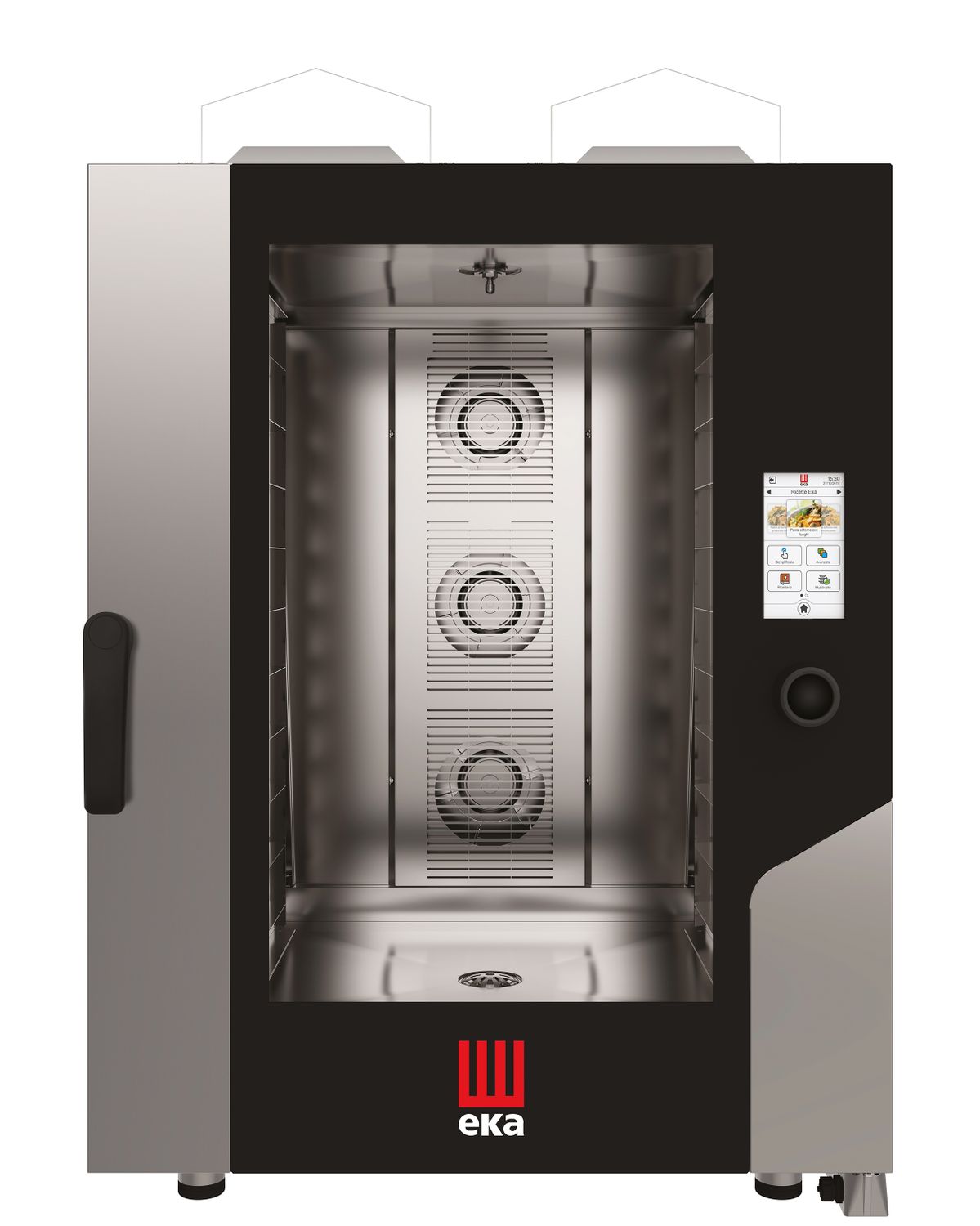 Konvektomat Millennial Touch Screen Bakery s automatickým umývacím systémom, 10× 600×400 mm – elektronické ovládanie, plynová, Tecnoeka, 230 V/700 W, 18kW, 850 × 1035 × 1230 mm | MKF1064GTS