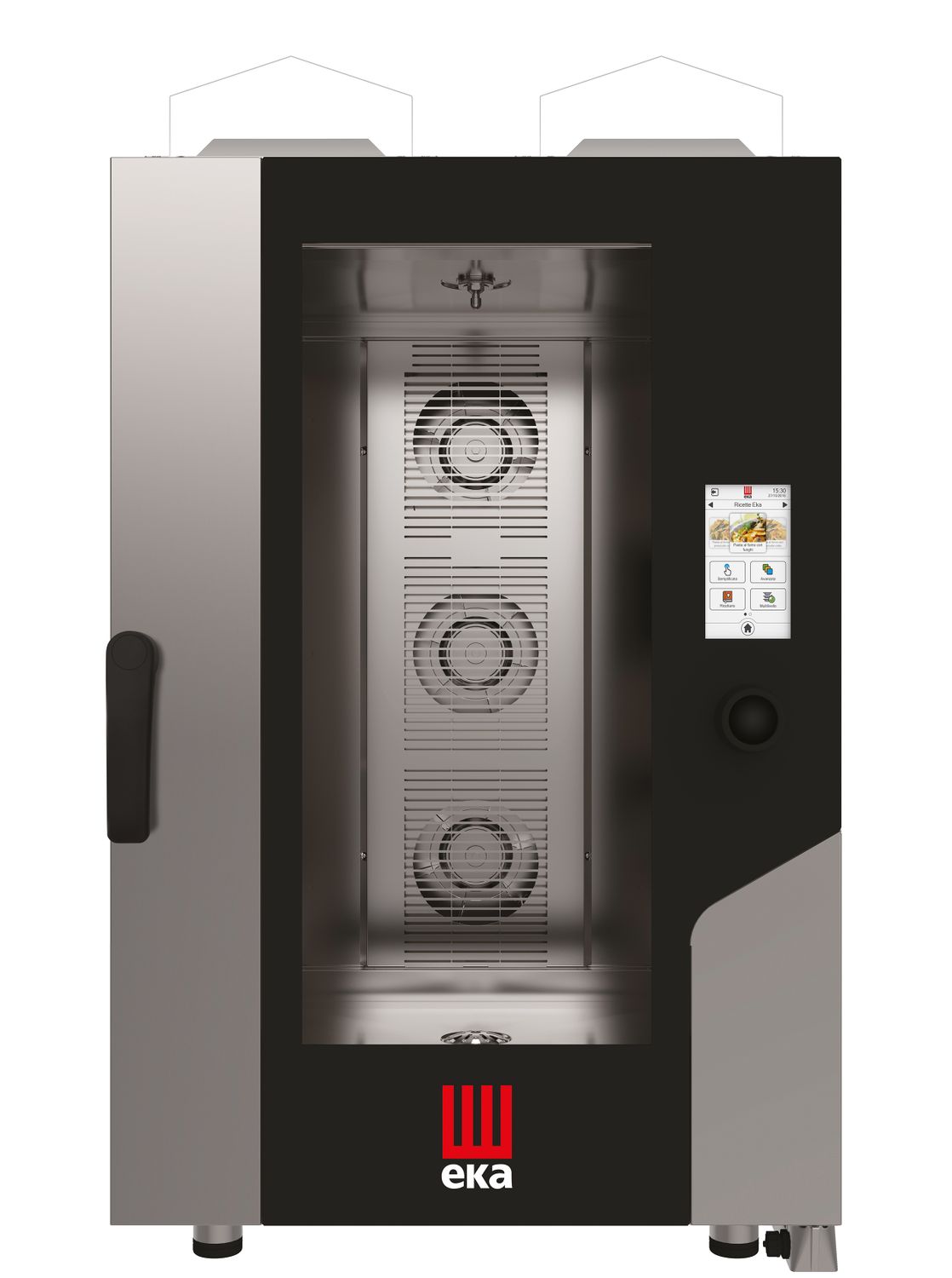 Konvektomat Millennial Touch Screen Gastro s automatickým umývacím systémom, 11× GN 1/1 – elektronické ovládanie, plynová, Tecnoeka, 230 V/700 W, 17,5 kW, 730 × 850 × 1230 mm | MKF1111GTS