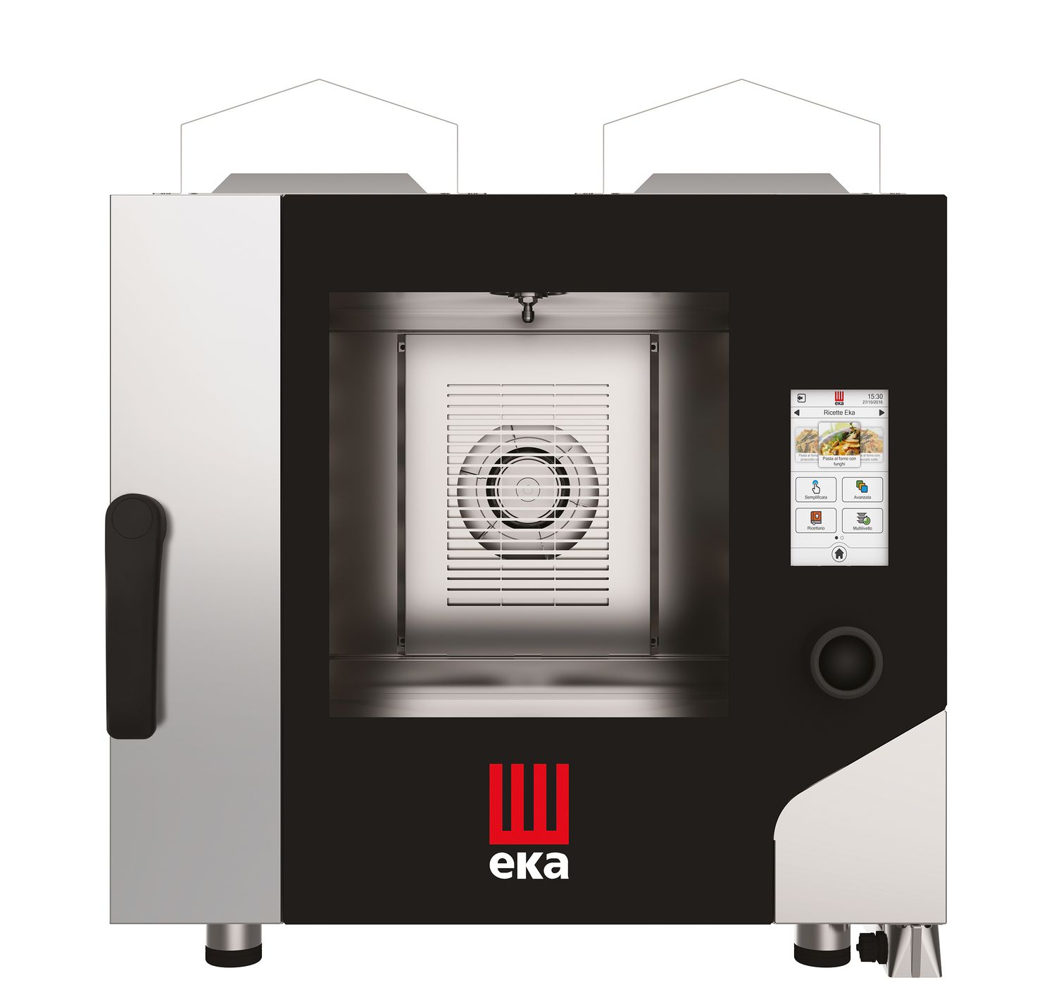 Konvektomat Millennial Touch Screen Gastro s automatickým umývacím systémom, 5× GN 1/1 – elektronické ovládanie, plynová, Tecnoeka, 230 V/300 W, 9,3 kW, 730 × 850 × 800 mm | MKF511GTS