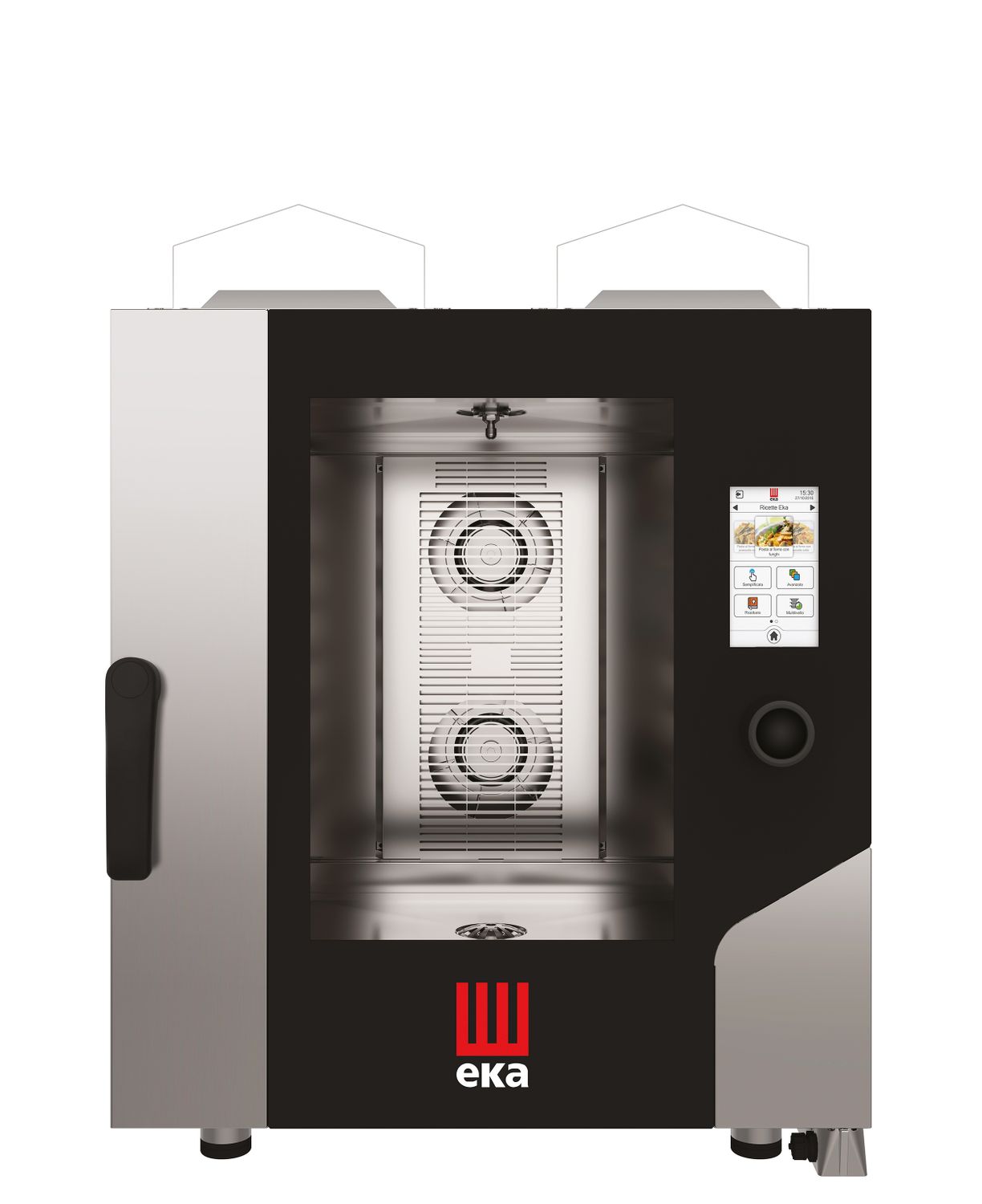 Konvektomat Millennial Touch Screen Gastro s automatickým umývacím systémom, 7× GN 1/1 – elektronické ovládanie, plynová, Tecnoeka, 230 V/500 W, 13,5 kW, 730 × 850 × 950 mm | MKF711GTS