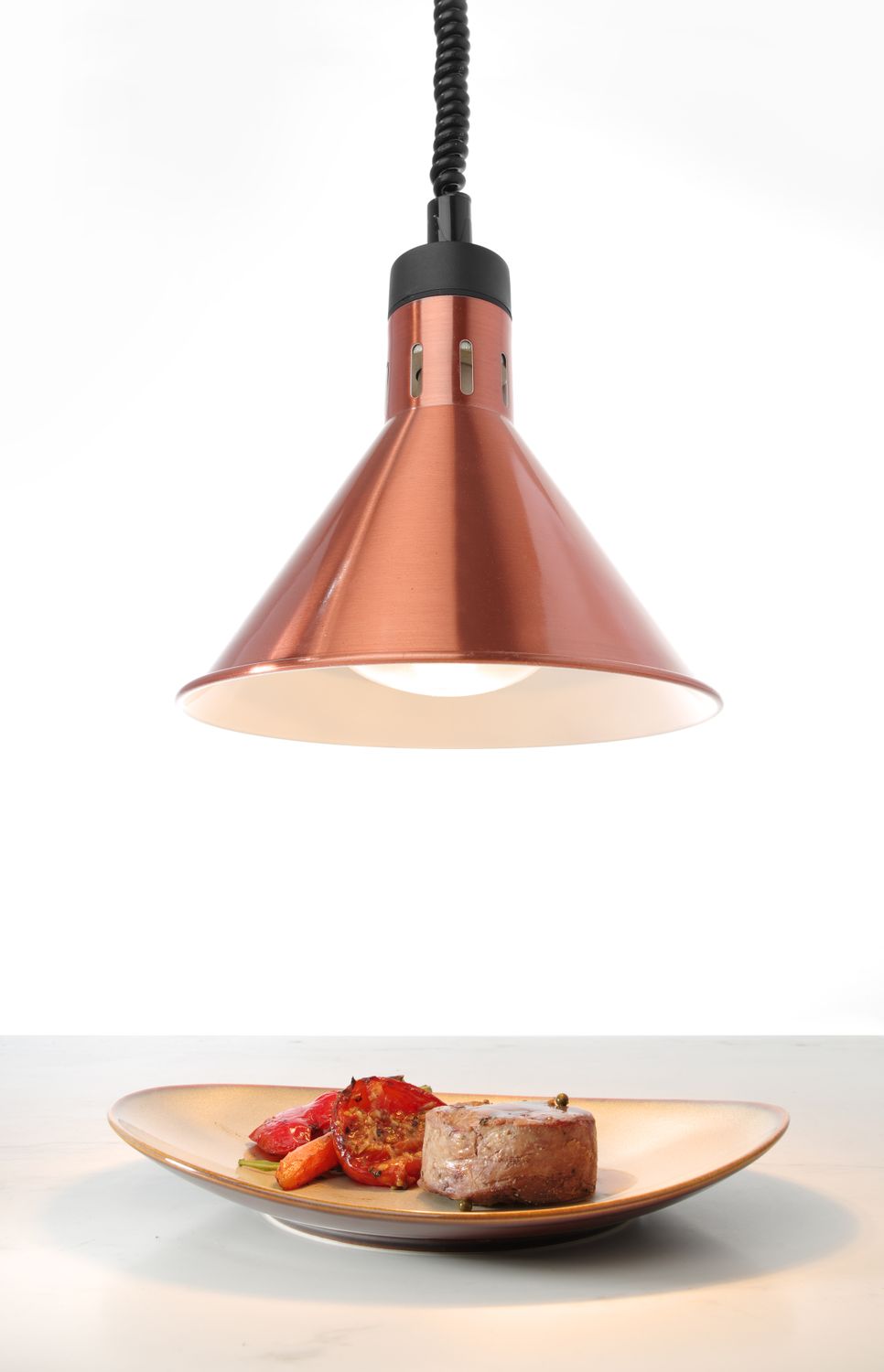 Kuželová infra lampa, HENDI, Medená, 230V/250W, ⌀275x(H)250mm