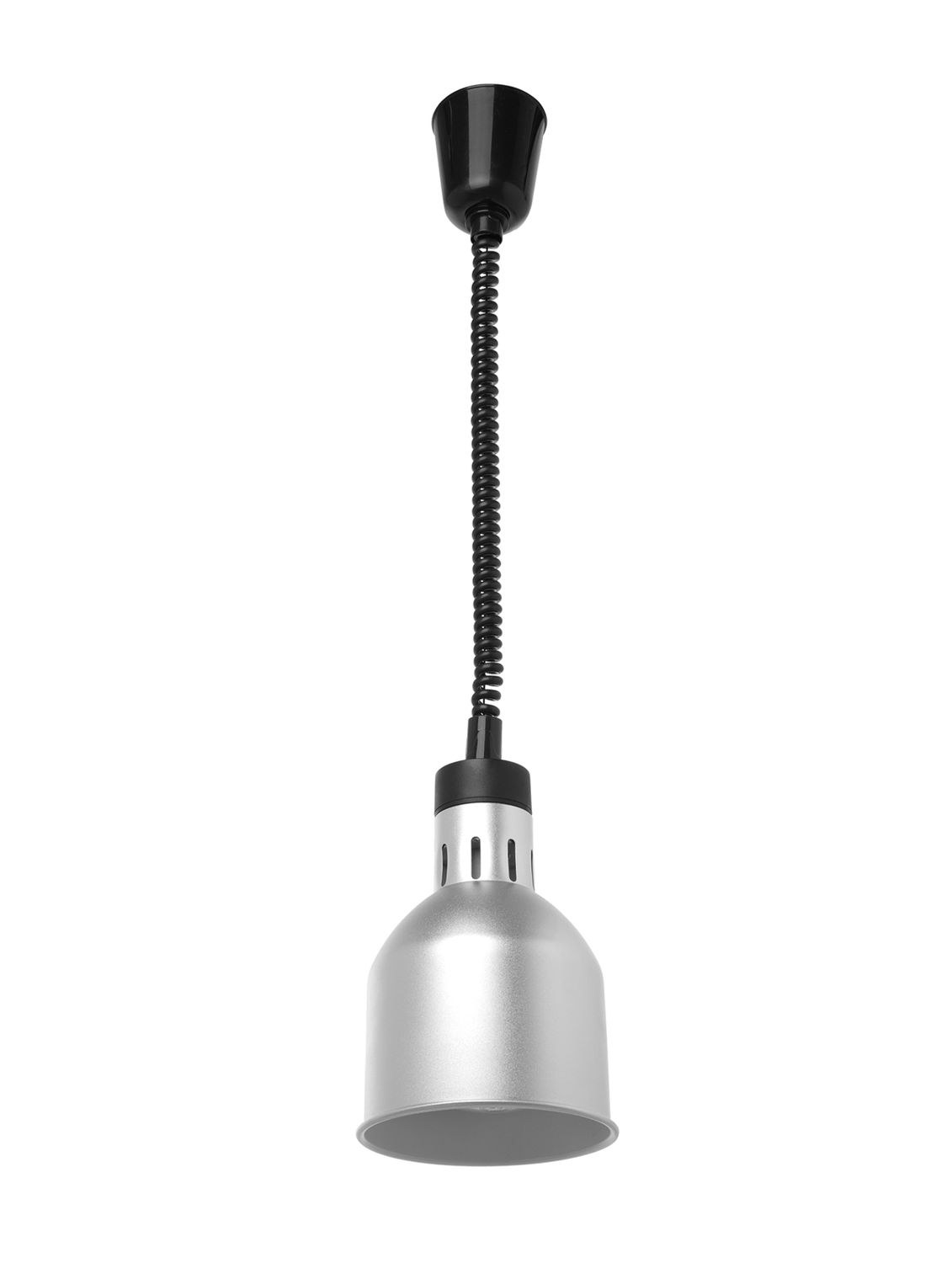Lampa na ohrev jedál – závesná, valcová, HENDI, Strieborná, 230V/250W, ⌀175x(H)250mm
