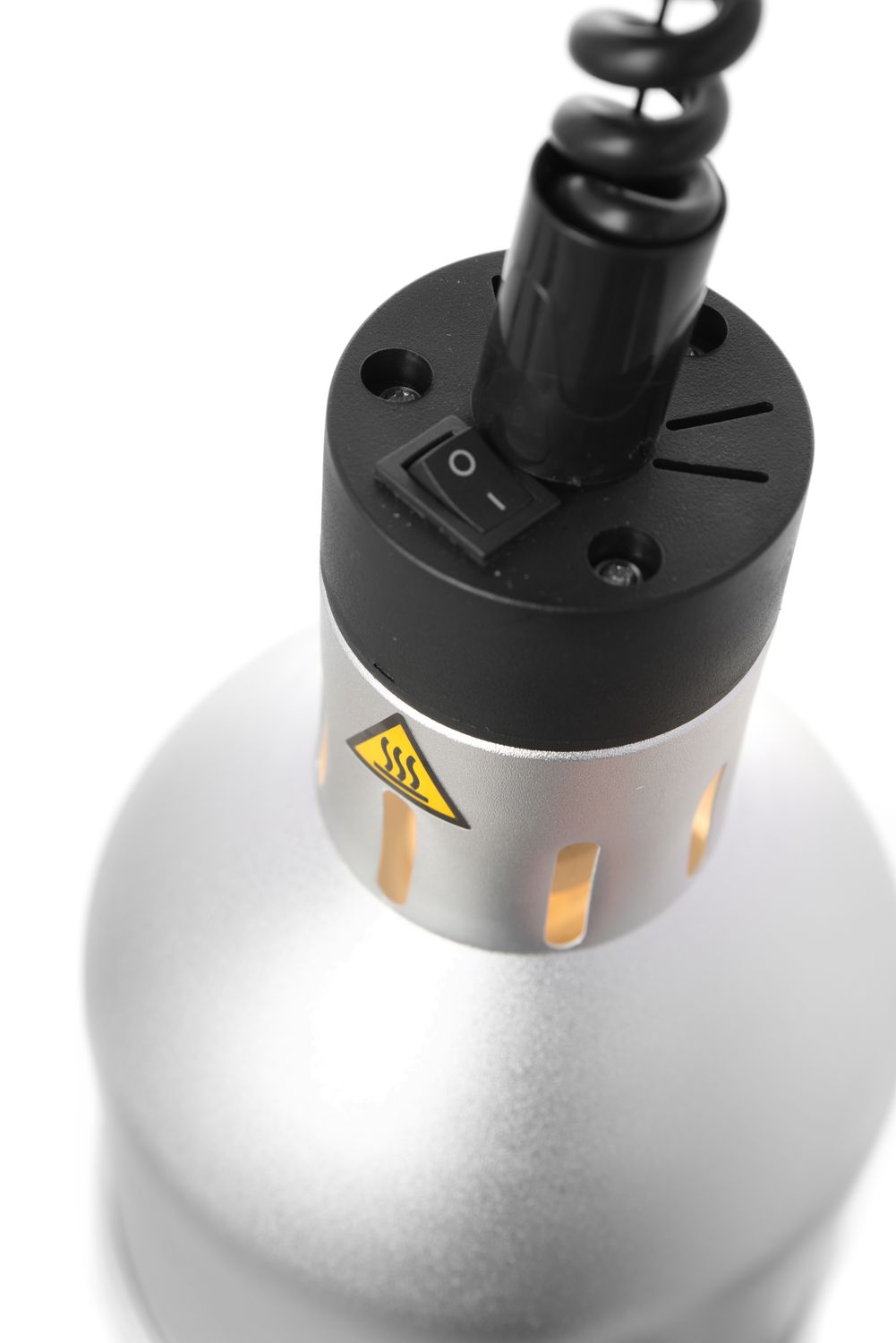 Lampa na ohrev jedál – závesná, valcová, HENDI, Strieborná, 230V/250W, ⌀175x(H)250mm