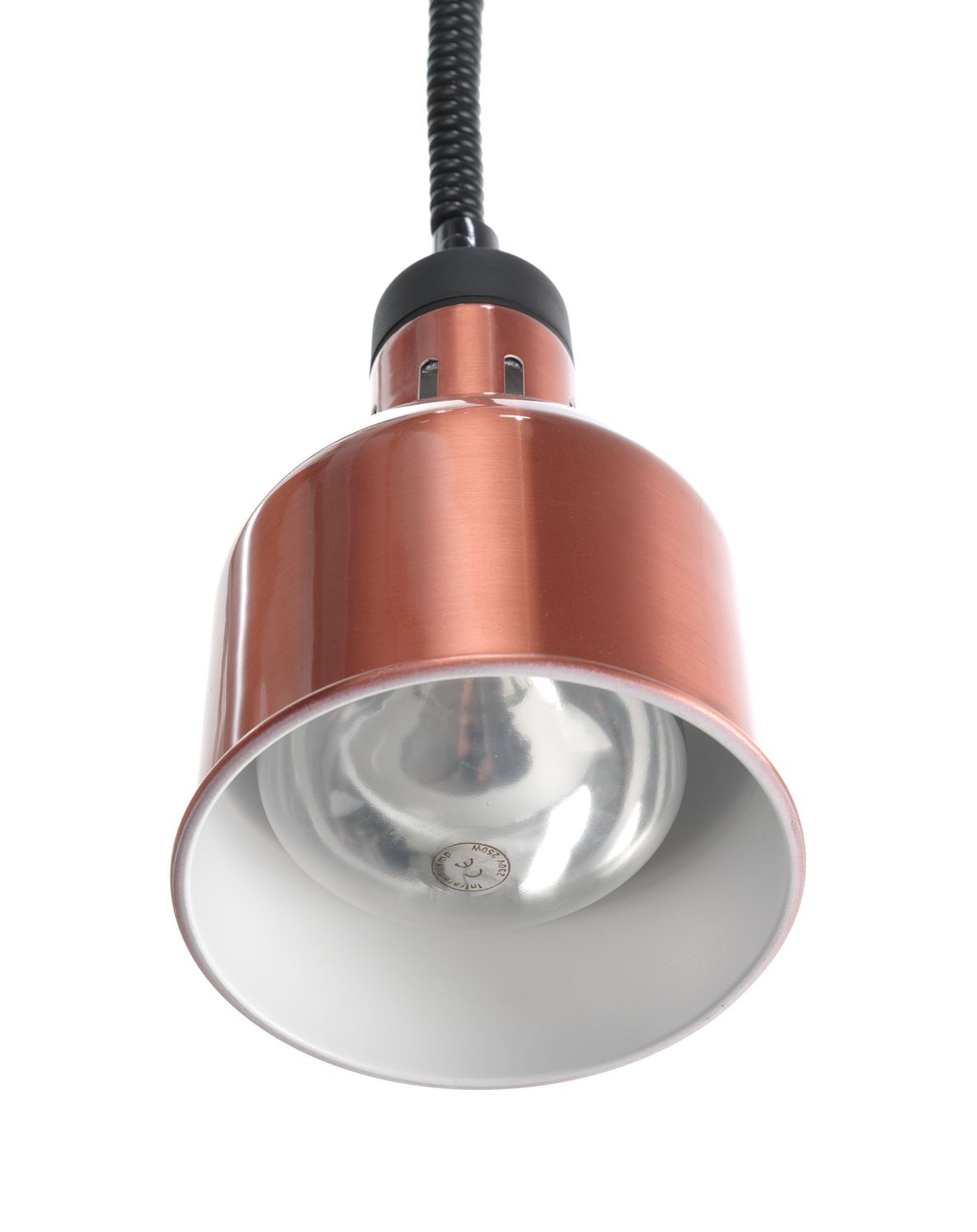 Lampa na ohrev jedál – závesná, valcová, HENDI, Medená, 230V/250W, ⌀175x(H)250mm