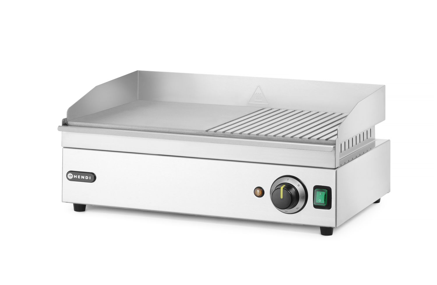 Polovične vrúbkovaná grilovacia doska, HENDI, Kitchen Line, 220-240V/2400W, 527x404x(H)233mm
