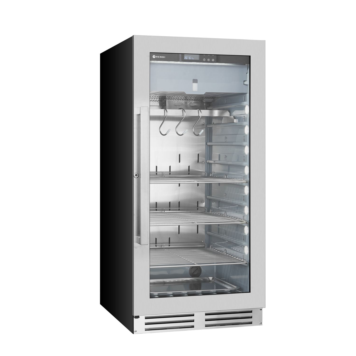 Vitrína na mäso, HENDI, 233L, 220-240V/170W, 595x760x(H)1270mm