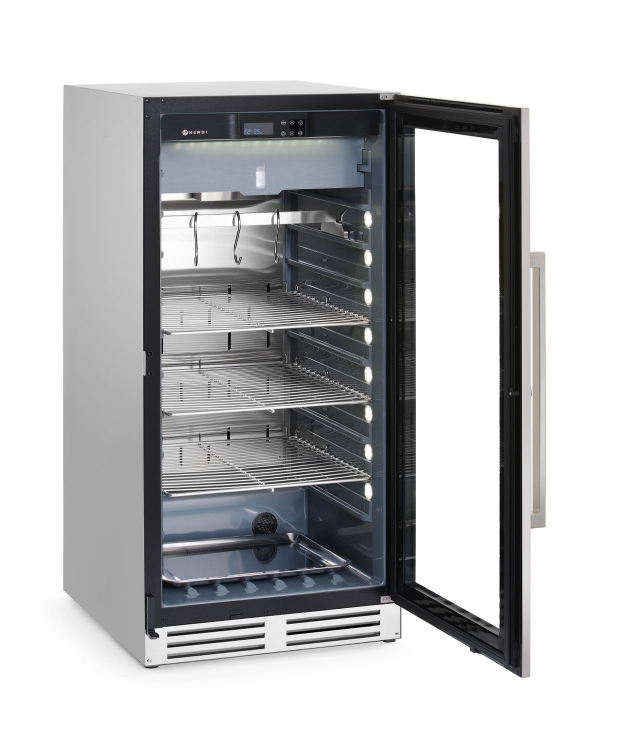 Vitrína na mäso, HENDI, 233L, 220-240V/170W, 595x760x(H)1270mm