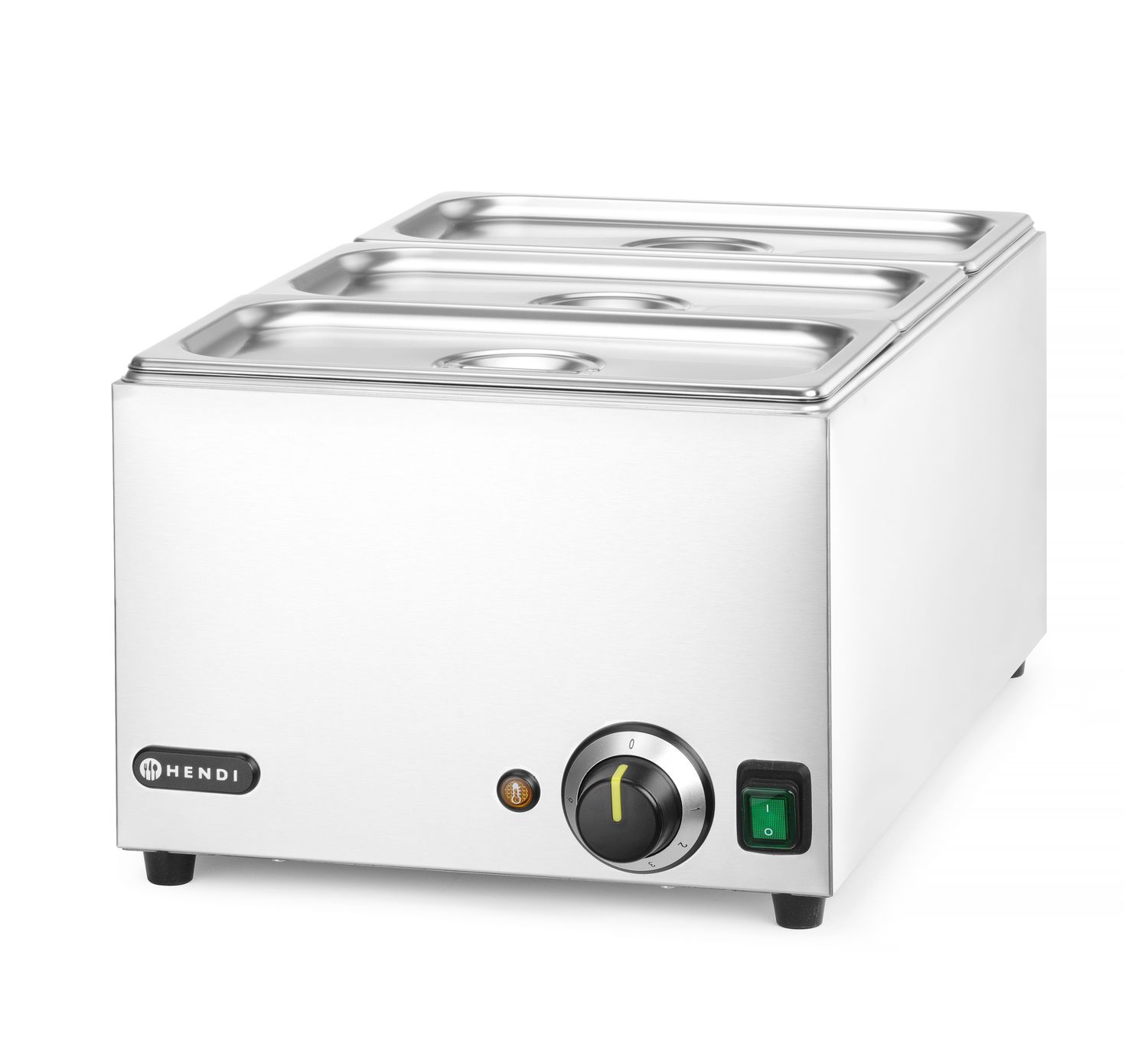 Sada obsahuje: Miska HENDI RANGER + 3x GN 1/3 s vekom, HENDI, GN 1/1, 230V/1000W, 590x332x(H)242mm
