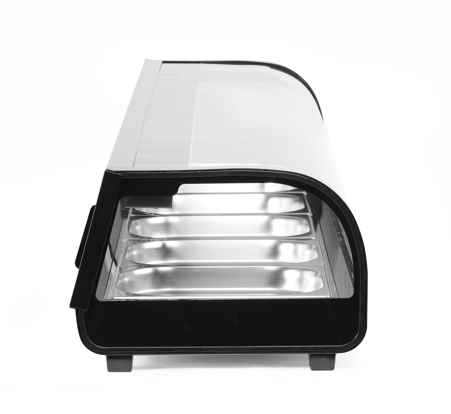 Chladiaca vitrína na sushi, Arktic, Kapacita: 5x GN 1/2 (H)40 mm (vrátane nádob)., Čierna, 220-240V/190W, 1800x420x(H)265mm