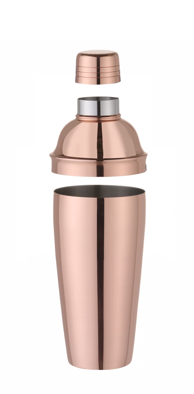 3-dielny Cobblerov shaker, BarUp, Medená, ⌀85x(H)240mm