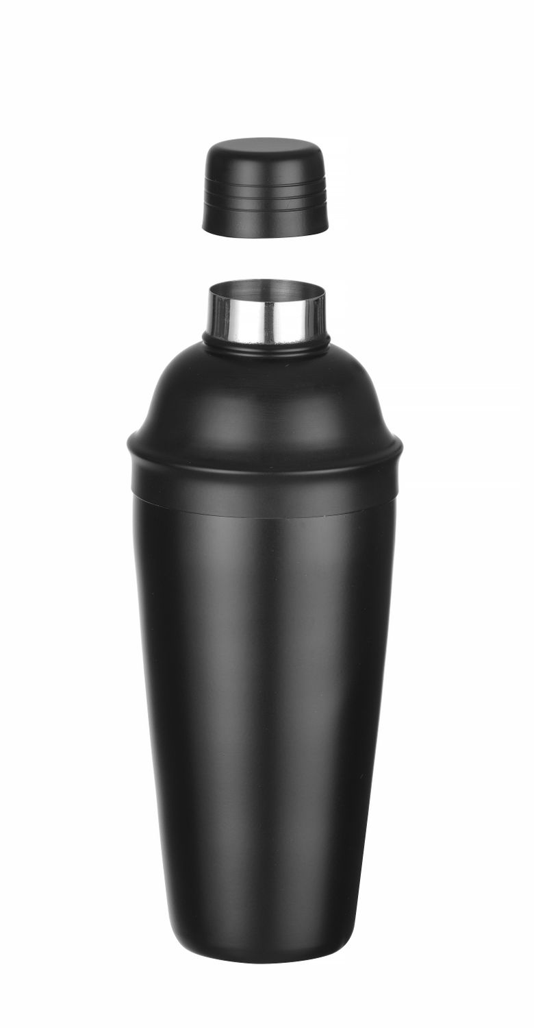 3-dielny Cobblerov shaker, BarUp, Čierna, ⌀85x(H)240mm