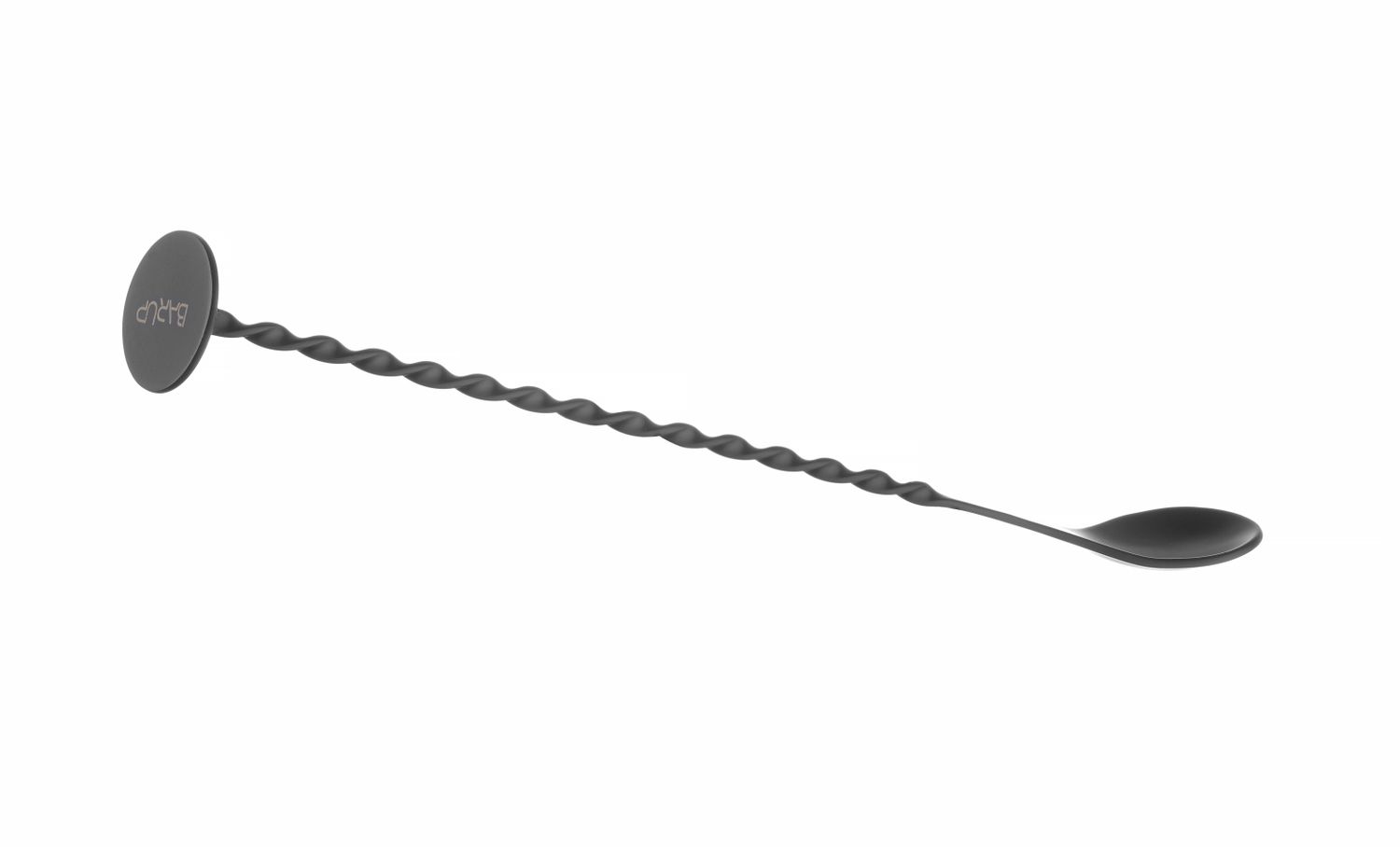 Barová lyžica s drtidlom, BarUp, Čierna, 280x35mm