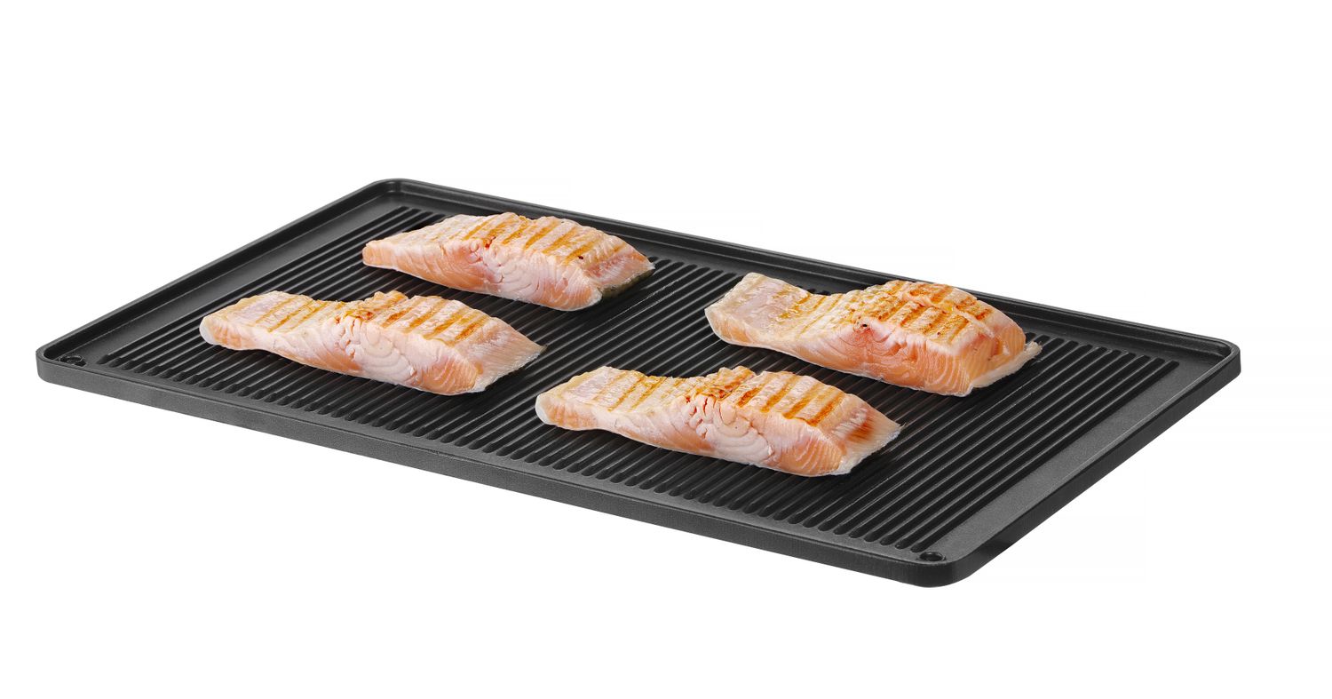 Grilovací tanier, vrúbkovaný GRILLPLATE CONVECTOMAT, HENDI, GN 1/1, 530x325x(H)15mm