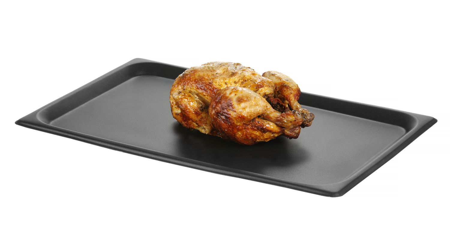Plech na pečenie do rúry s nepriľnavým povrchom CONVECTOMAT ROAST, HENDI, GN 1/1, Čierna, 530x325x(H)17mm