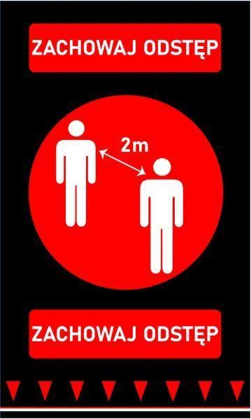 Rohožka Udržujte odstup“, HENDI, 900 mm | 899991