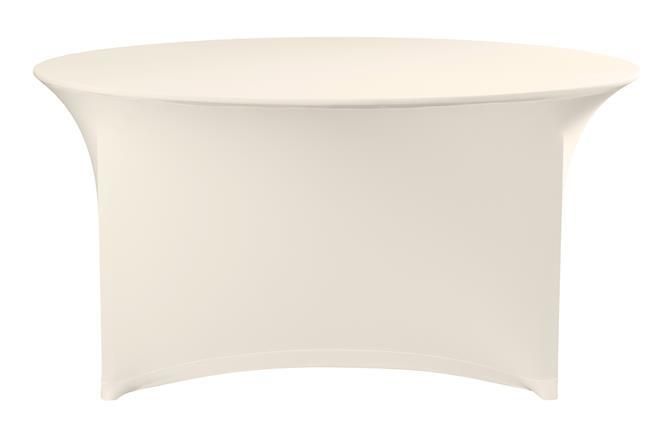 Okrúhly návlek na stôl, HENDI, Symposium, Krémová, ⌀1800x(H)760mm