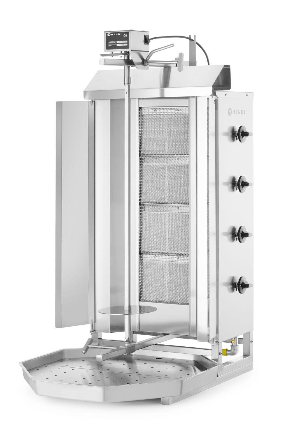 Plynový gril na kebab, HENDI, Profi Line, 230V/16W, 13kW, 735x745x(H)1110mm
