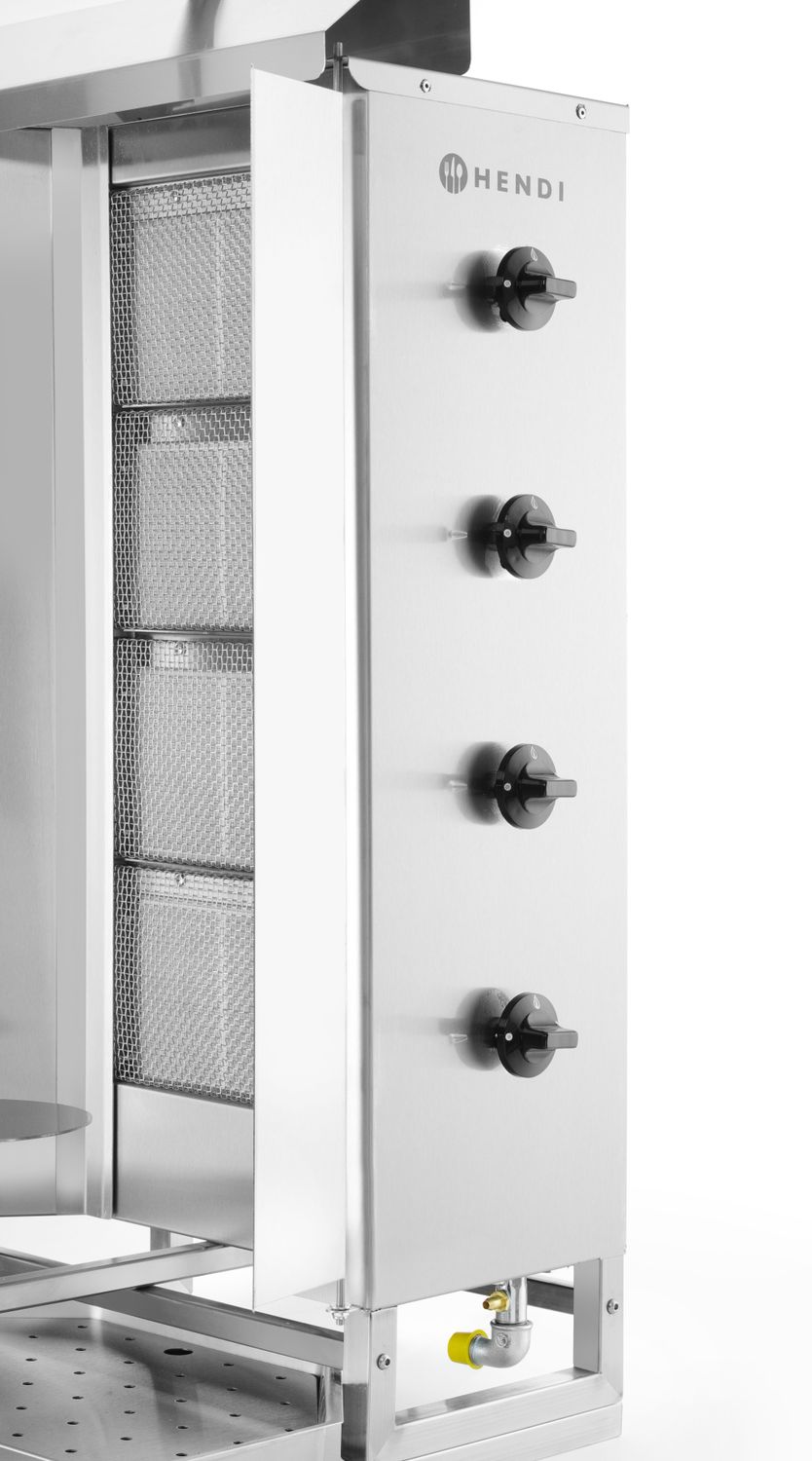 Plynový gril na kebab, HENDI, Profi Line, 230V/16W, 13kW, 735x745x(H)1110mm