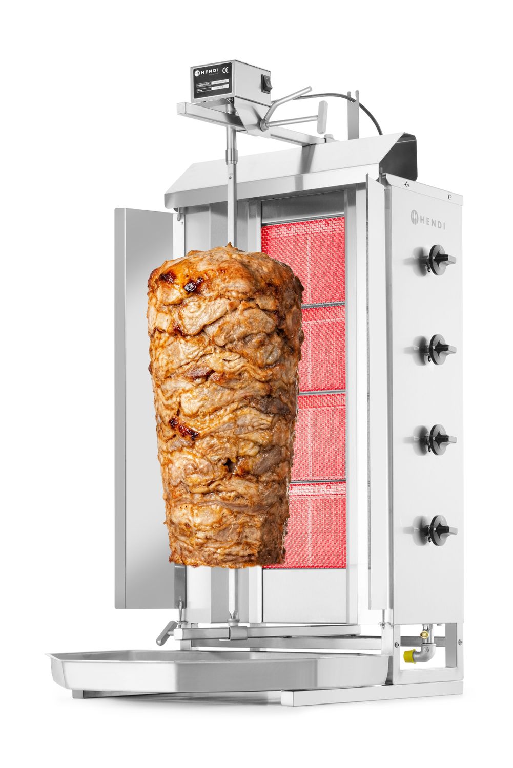 Plynový gril na kebab, HENDI, Profi Line, 230V/16W, 13kW, 735x745x(H)1110mm