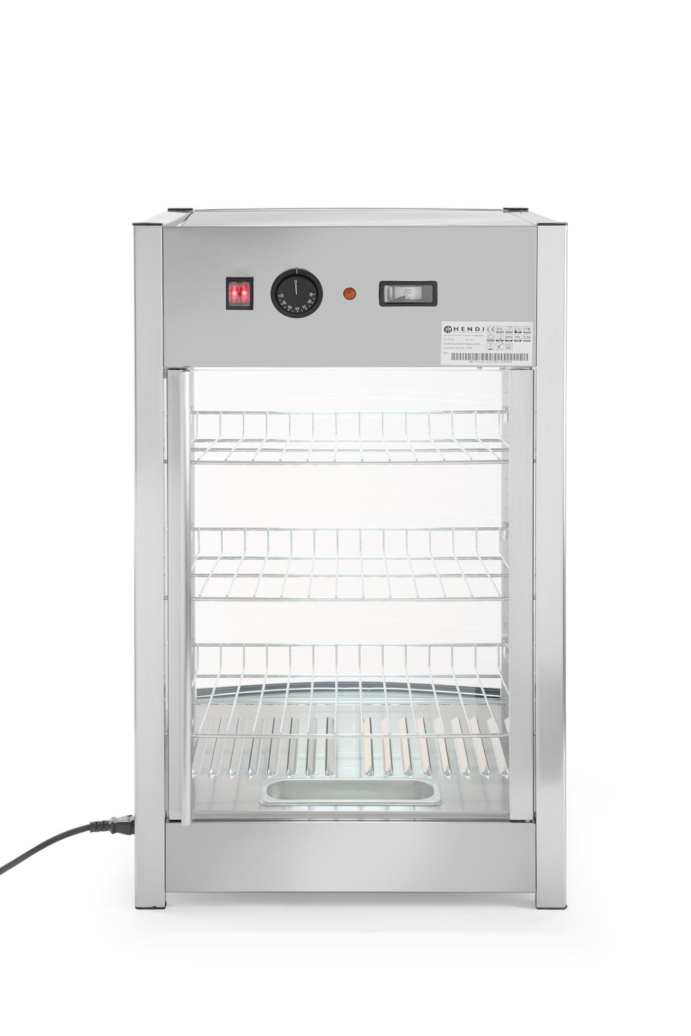 Ohrevná vitrína, nastaviteľná, HENDI, 97 litrov, 230V/800W, 460x467x(H)785mm