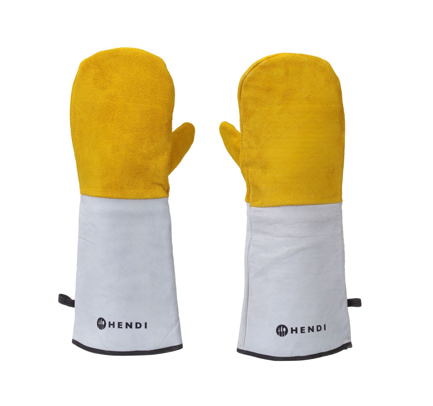 Kožené rukavice na grilovanie odolné voči teplu – 2 ks, HENDI, 2 ks, (L)460mm
