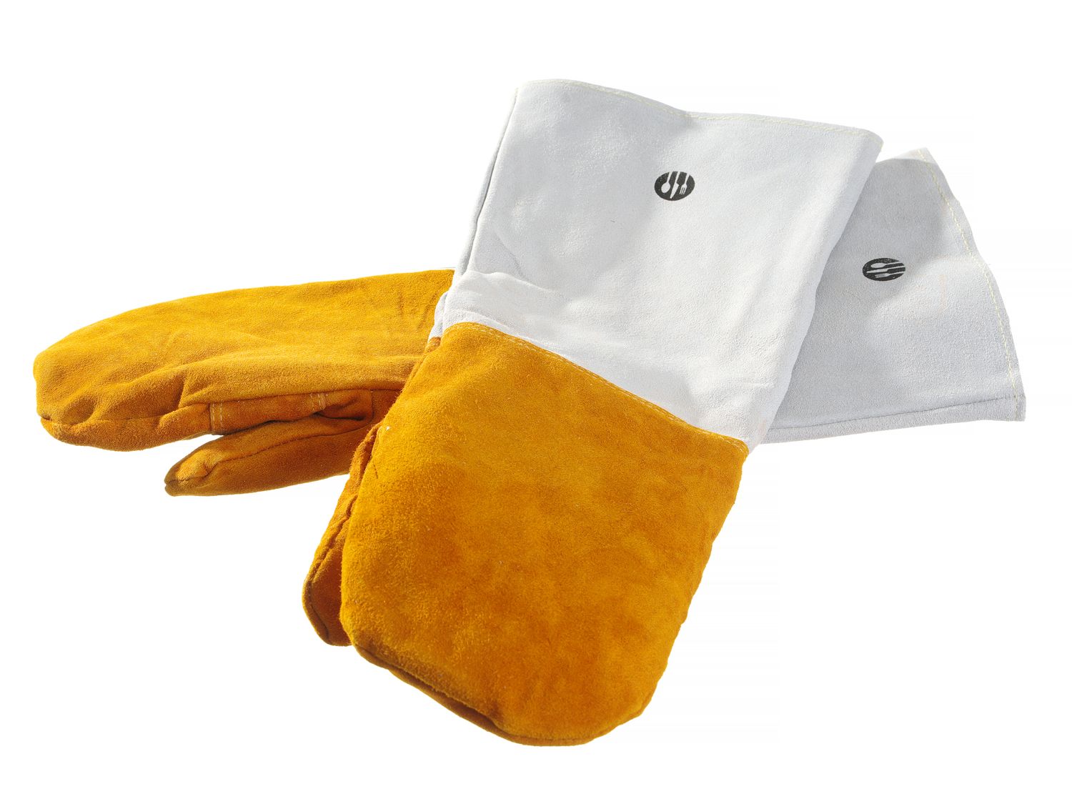Kožené rukavice na grilovanie odolné voči teplu – 2 ks, HENDI, 2 ks, (L)460mm