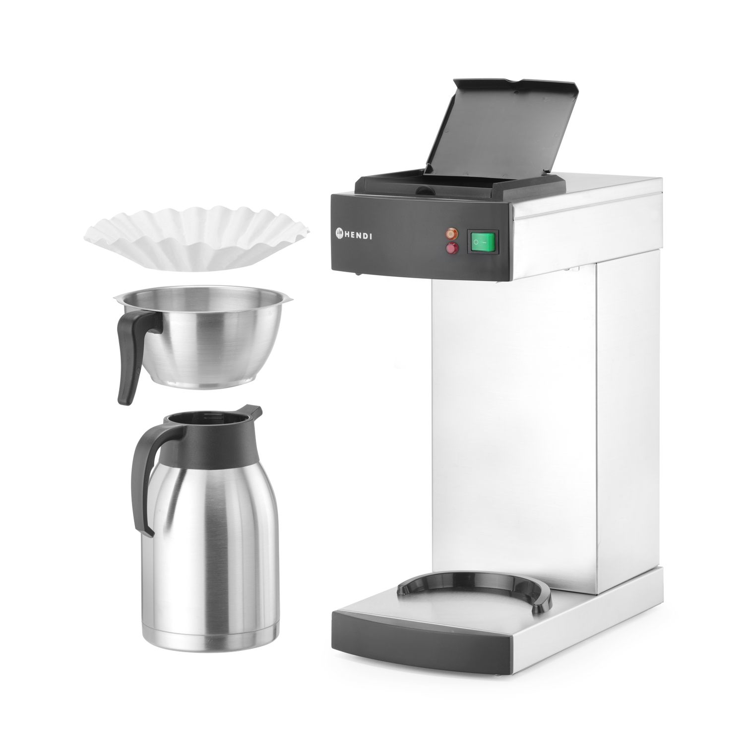 Kávovar na filtrovanú kávu, HENDI, 2L, 220-240V/1400W, 215x410x(H)520mm