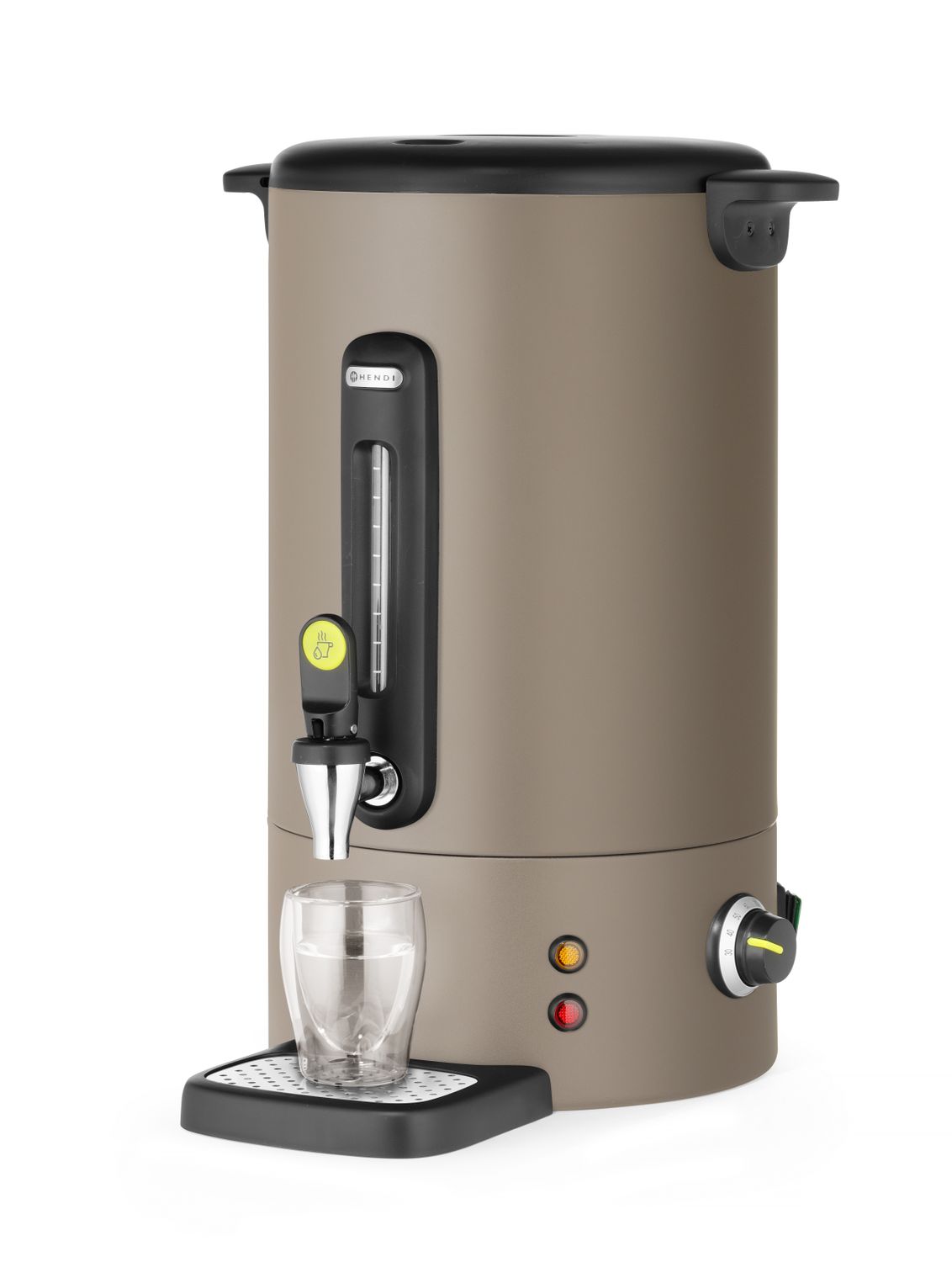 Bojler na horúce nápoje UNIQ, HENDI, designed by Robert Bronwasser, 16L, Taupe, 220-240V/1650W, 357x380x(H)502mm