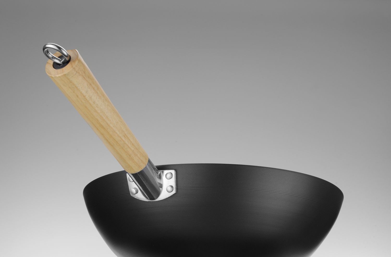 Panvica Wok s drevenou rukoväťou, HENDI, ⌀324x565mm