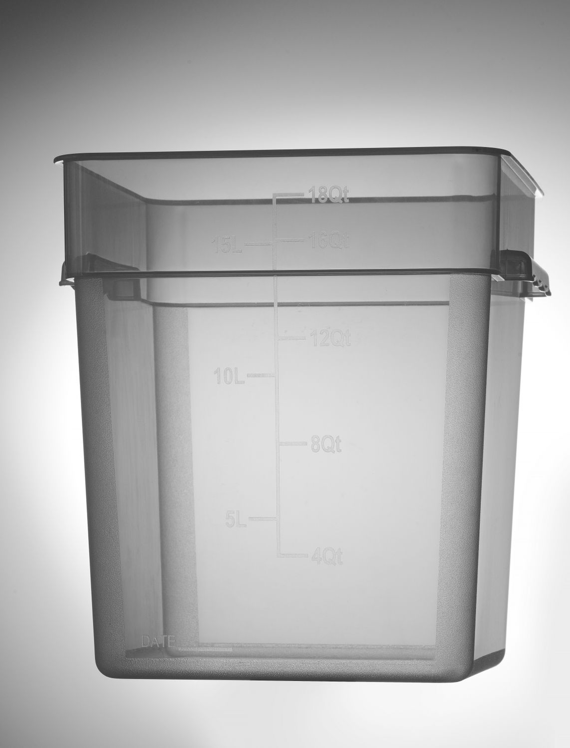 Nádoba na potraviny so stupnicou, HENDI, 17,2L, 290x290x(H)320mm