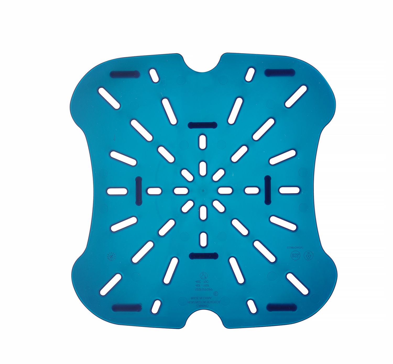 Vypúšťacia polička pre nádobu CamSquares Fresh Pro, Cambro, pre nádoby s objemom 11,4 l, 17,2 l a 20,8 l, Modrá, 232 × 222 × 25 mm | 12SFSFPDPP267