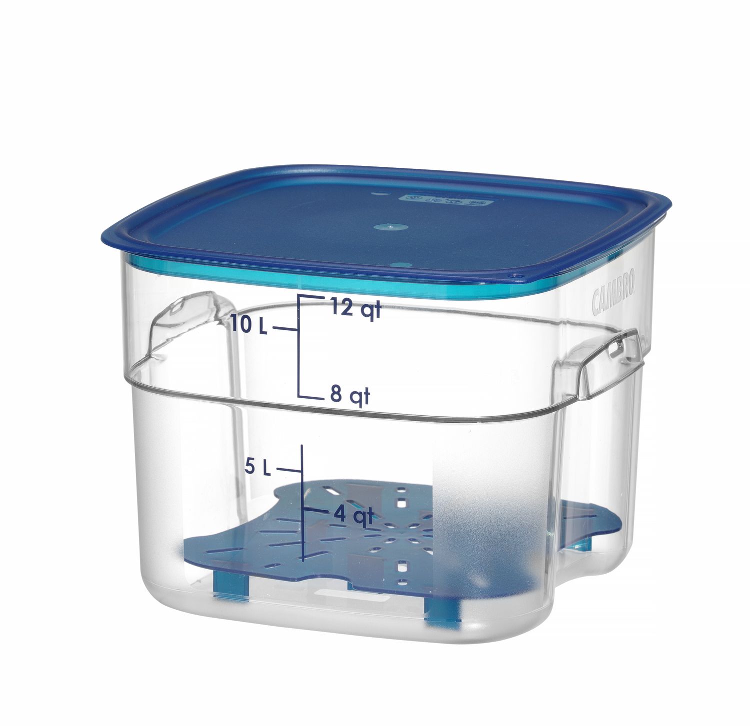 Nádoba na potraviny CamSquares Fresh Pro, Cambro, 11,4 l, Priehľadná, 289 × 289 × 216 mm | 12SFSPROCW135