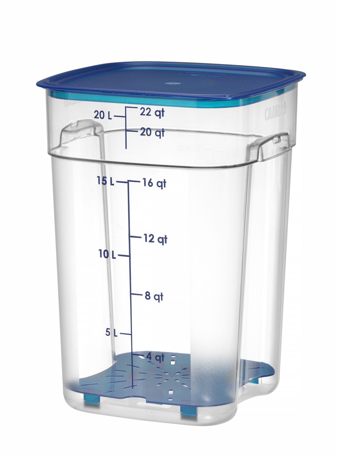 Nádoba na potraviny CamSquares Fresh Pro, Cambro, Camsquare, 20,8 l, Priehľadná, 289 × 289 × 401 mm | 22SFSPROCW135
