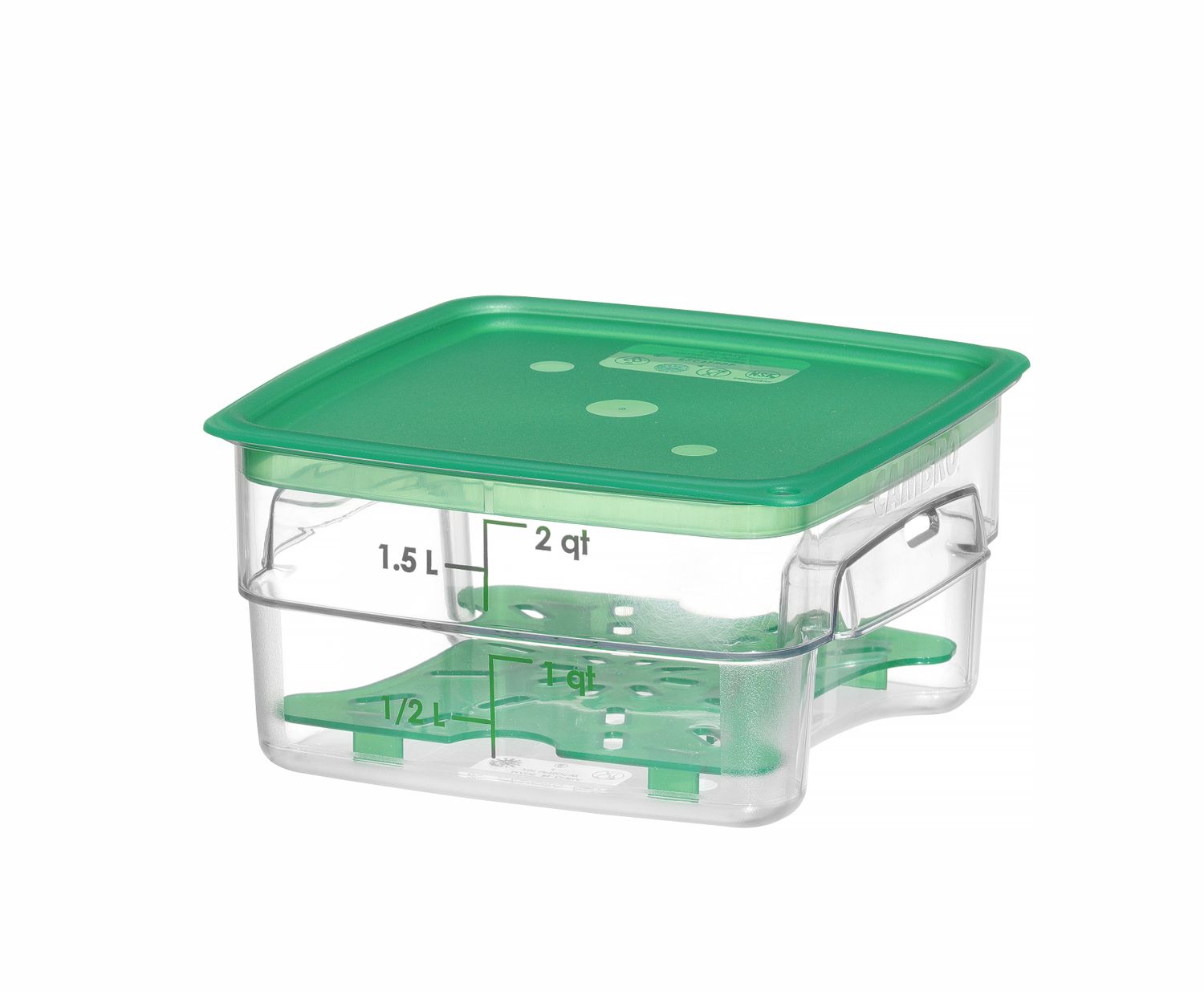 Nádoba na potraviny CamSquares Fresh Pro, Cambro, 1,9 l, Priehľadná, 191 × 191 × 98 mm | 2SFSPROCW135
