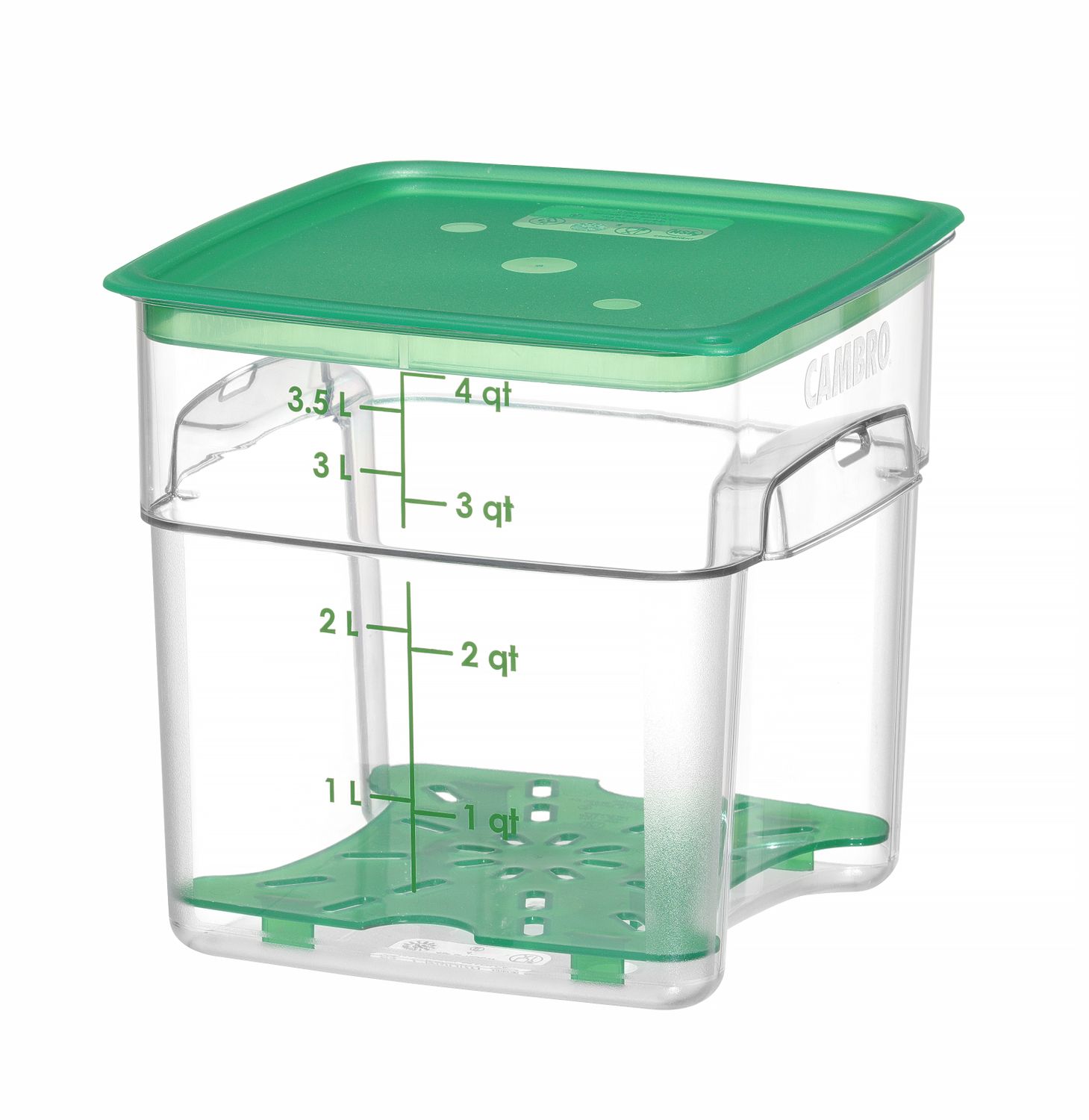 Nádoba na potraviny CamSquares Fresh Pro, Cambro, 3,8 l, Priehľadná, 191 × 191 × 183 mm | 4SFSPROCW135