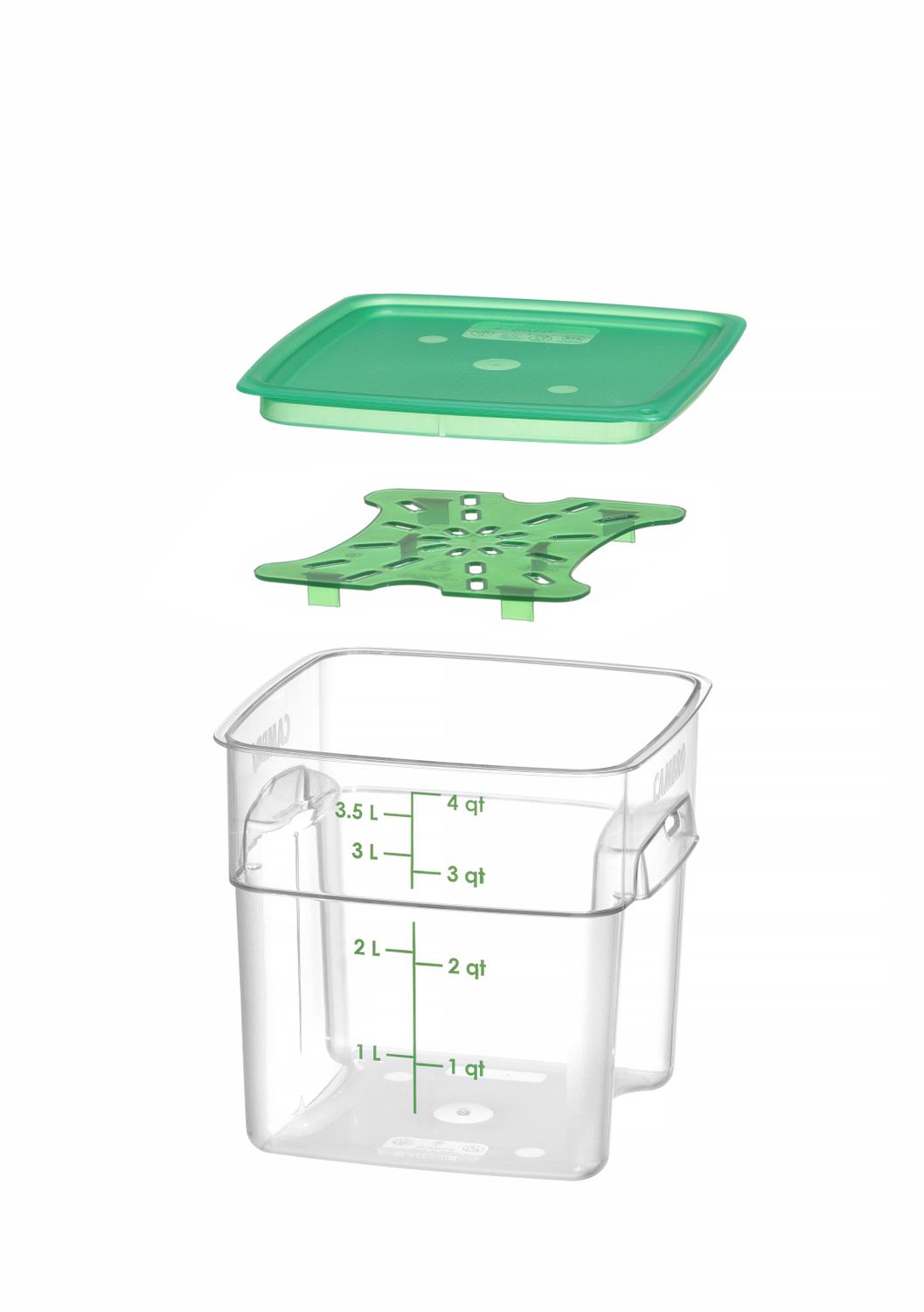 Nádoba na potraviny CamSquares Fresh Pro, Cambro, 3,8 l, Priehľadná, 191 × 191 × 183 mm | 4SFSPROCW135