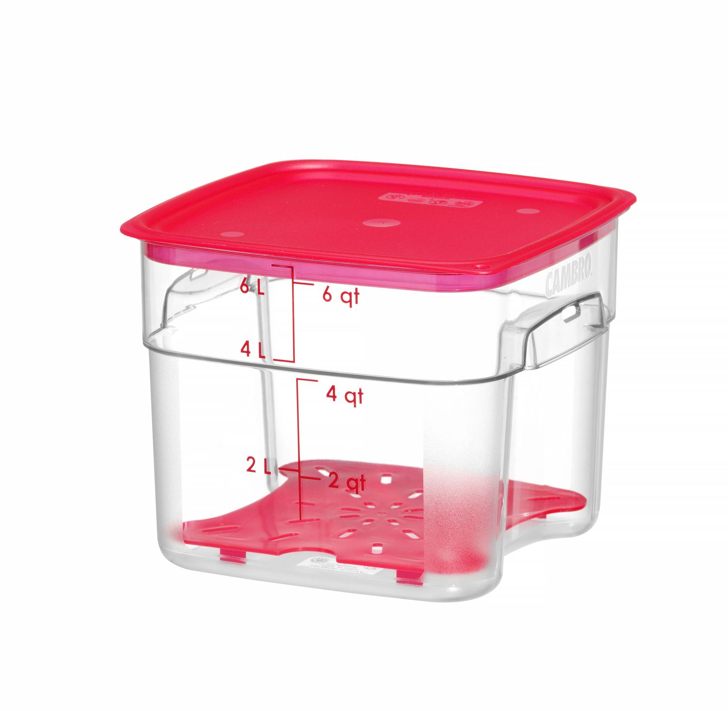 Nádoba na potraviny CamSquares Fresh Pro, Cambro, 5,7 l, Priehľadná, 229 × 229 × 180 mm | 6SFSPROCW135