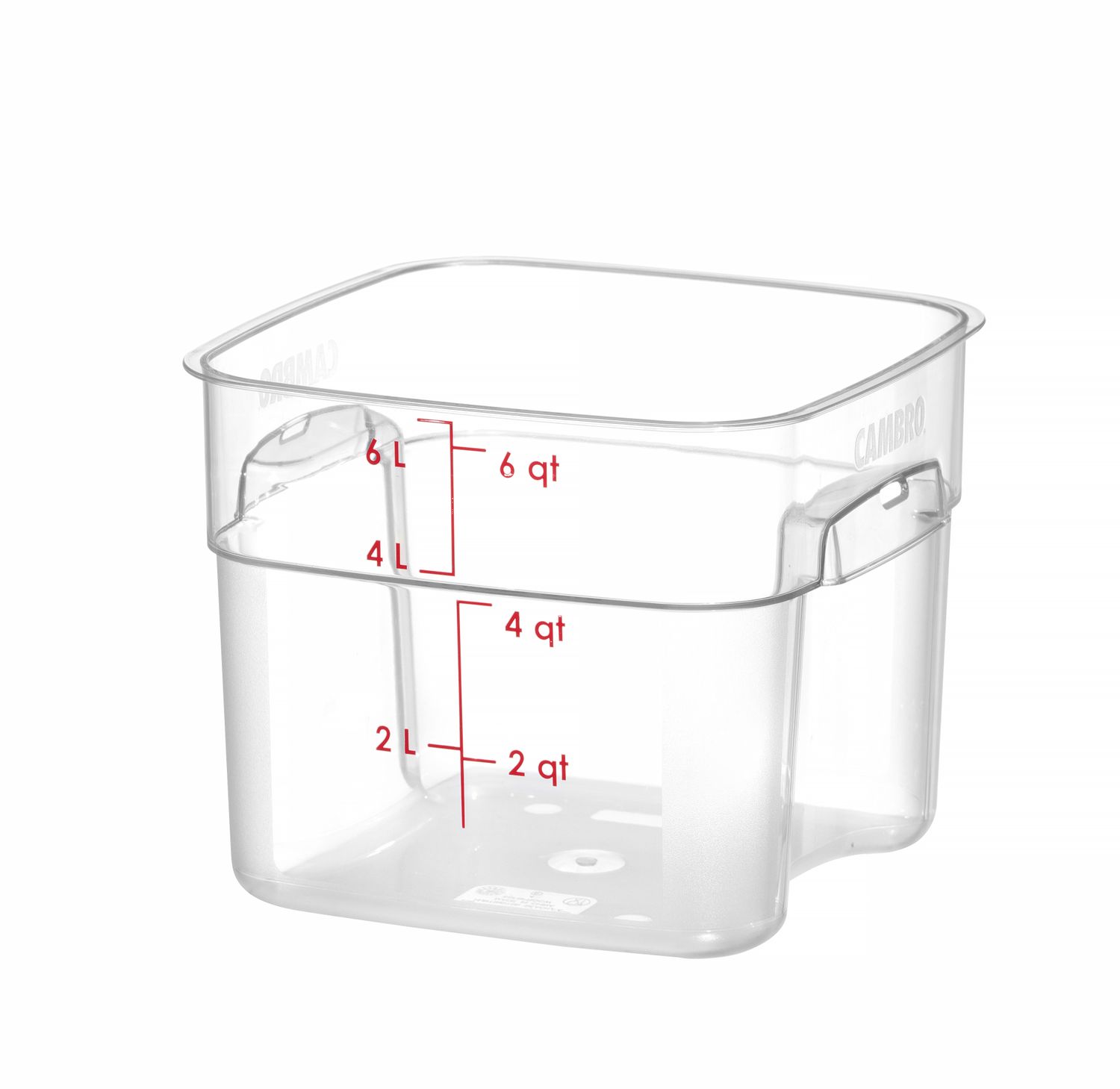 Nádoba na potraviny CamSquares Fresh Pro, Cambro, 5,7 l, Priehľadná, 229 × 229 × 180 mm | 6SFSPROCW135