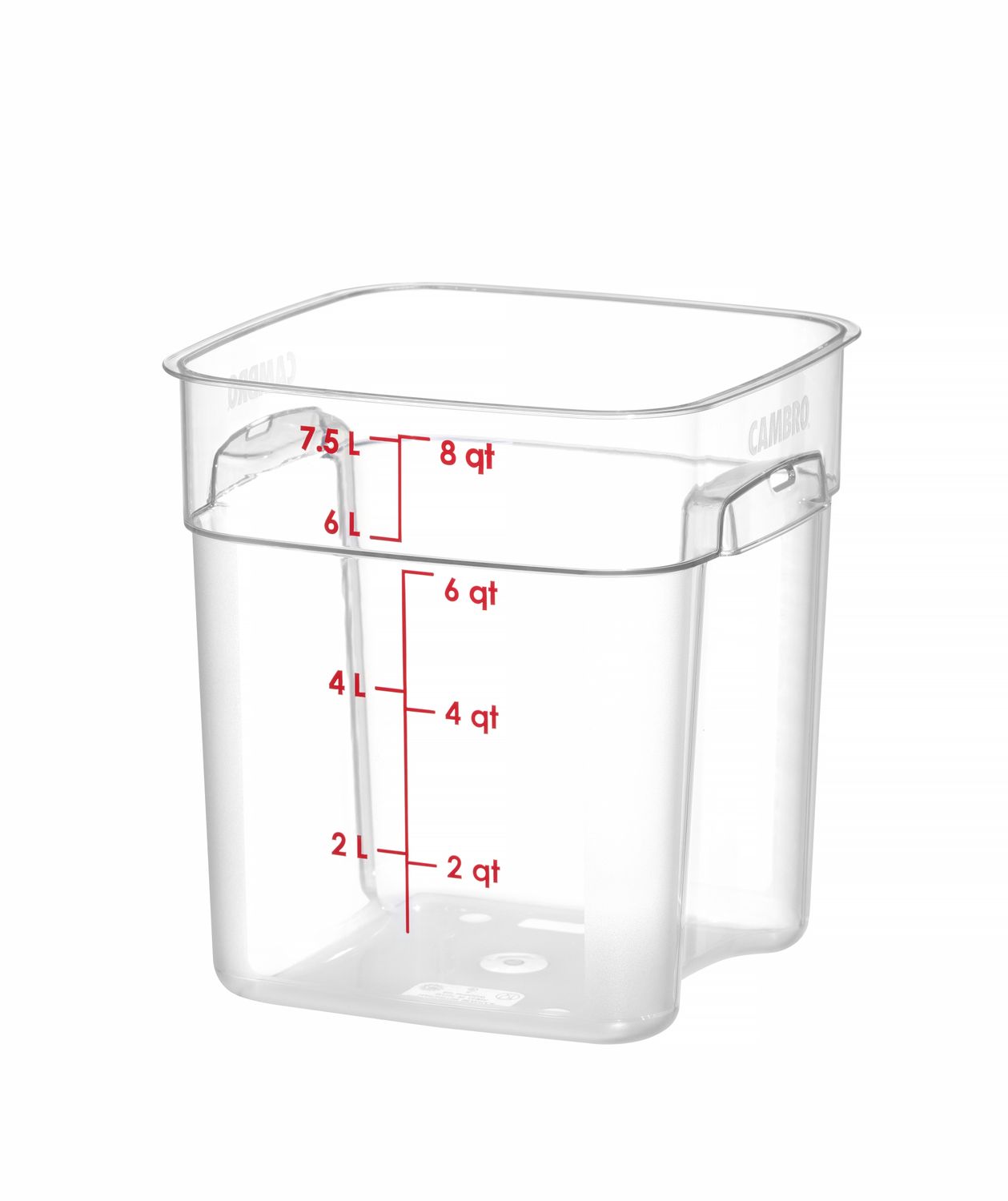 Nádoba na potraviny CamSquares Fresh Pro, Cambro, 7,6 l, Priehľadná, 229 × 229 × 243 mm | 8SFSPROCW135
