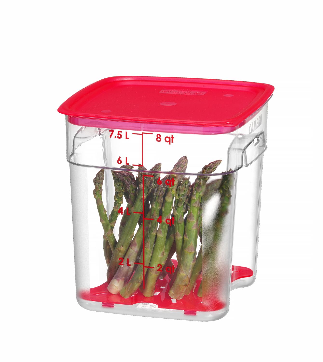Nádoba na potraviny CamSquares Fresh Pro, Cambro, 7,6 l, Priehľadná, 229 × 229 × 243 mm | 8SFSPROCW135