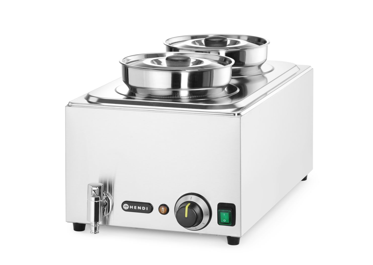 Sada: Bain-marie HENDI Ranger + 2x 4L nádoba s vekom, HENDI, 8L, 220-240V/1000W, 604x332x(H)315mm