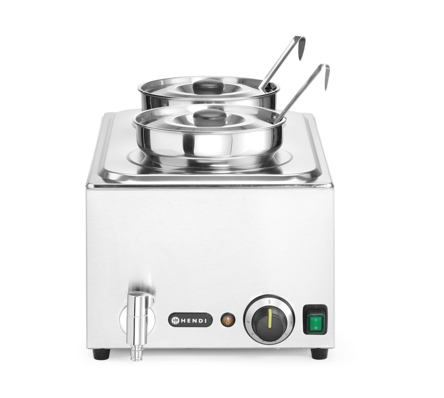 Sada: Bain-marie HENDI Ranger + 2x 4L nádoba s vekom, HENDI, 8L, 220-240V/1000W, 604x332x(H)315mm