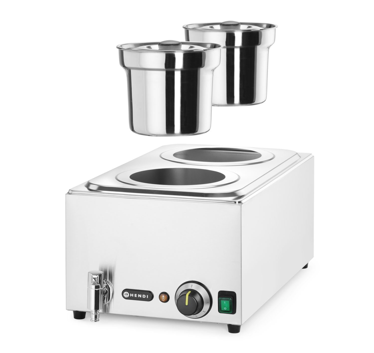 Sada: Bain-marie HENDI Ranger + 2x 4L nádoba s vekom, HENDI, 8L, 220-240V/1000W, 604x332x(H)315mm