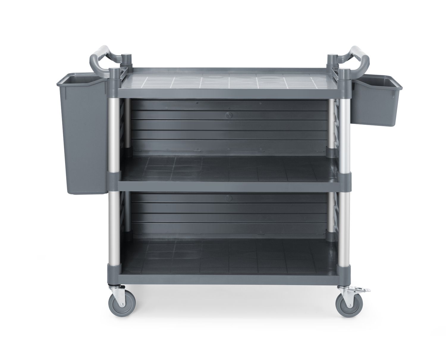 3-obalový polypropylénový servisný vozík, veľký, AmerBox, Obsahuje bočné panely poličky, 1010x500x(H)960mm
