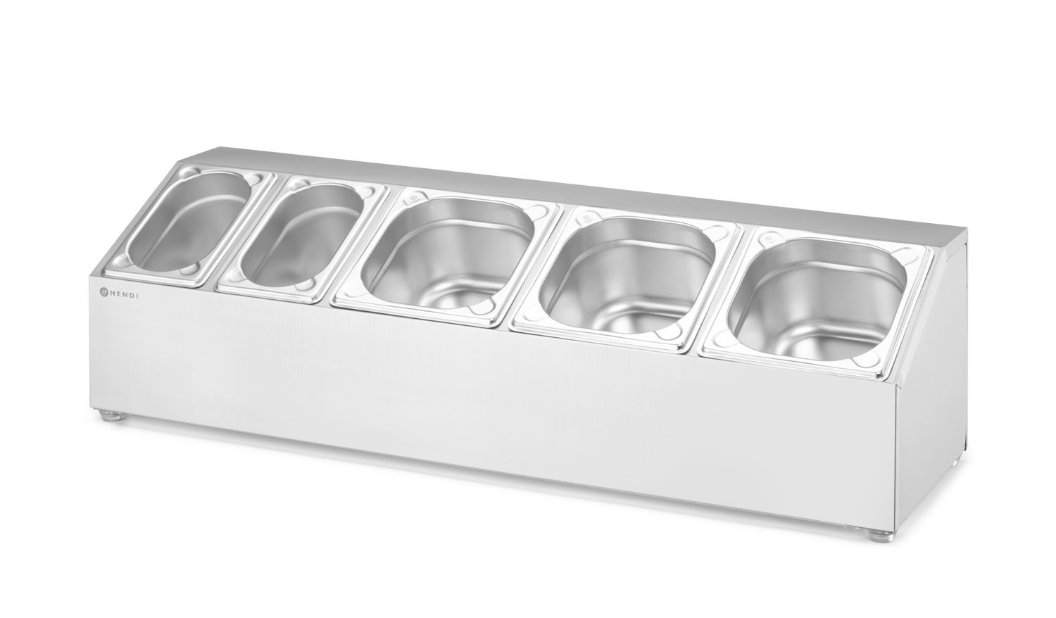 Stojan pre gastronádoby, HENDI, 5 priehradiek, 745 × 245 × 215 mm | 820049