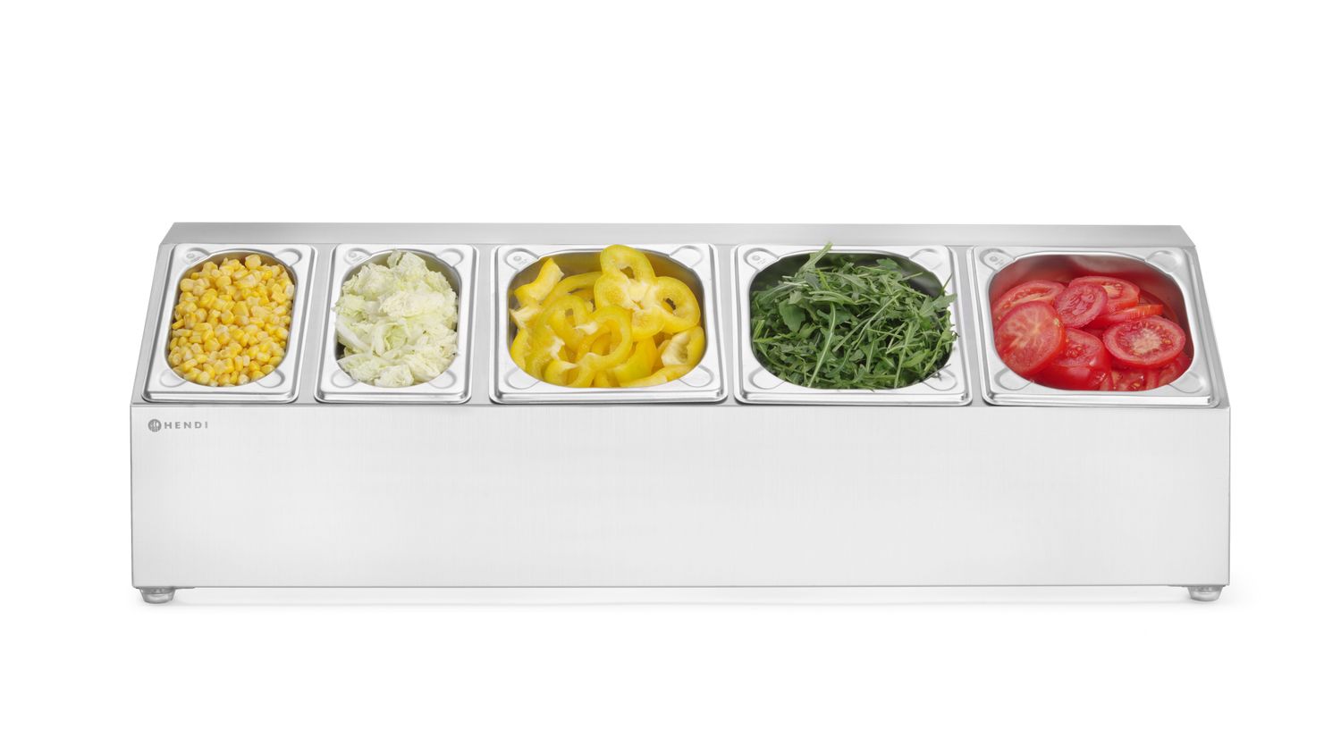 Stojan pre gastronádoby, HENDI, 5 priehradiek, 745 × 245 × 215 mm | 820049