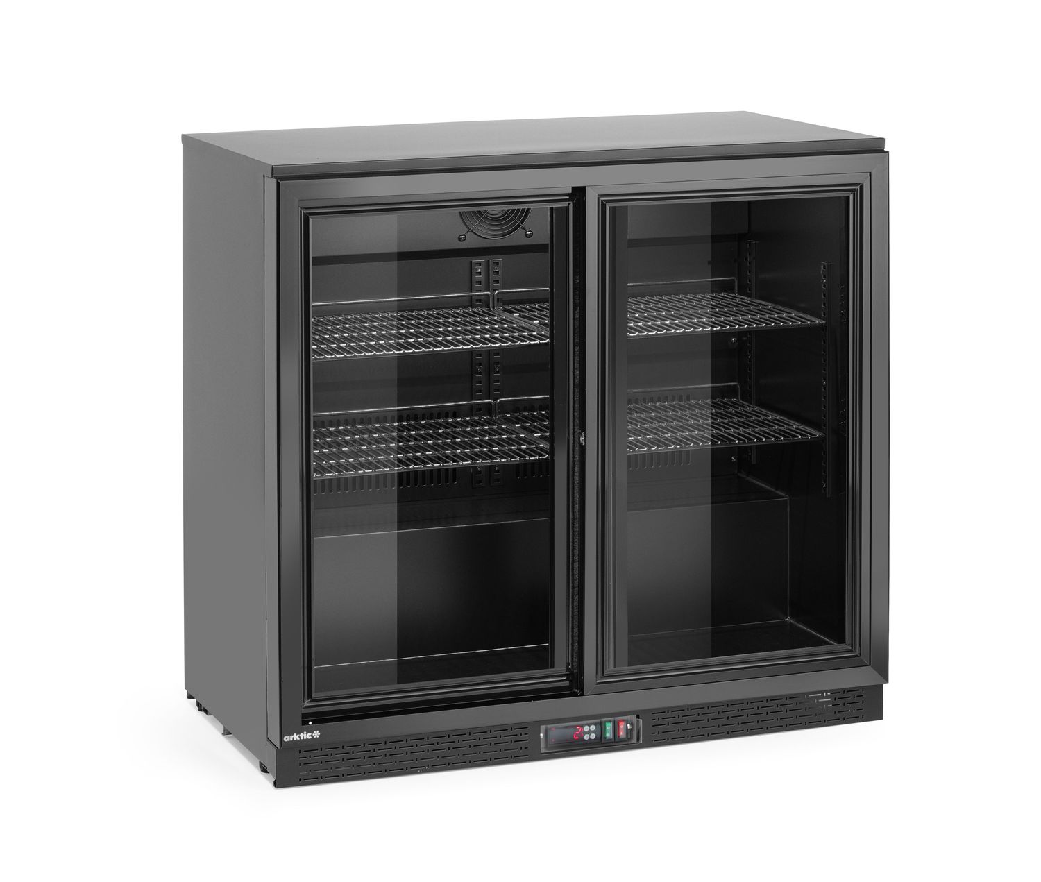 Barová chladnička s dvojitými posuvnými dverami, Arktic, 158L, Čierna, 220-240V/160W, 900x520x(H)870mm