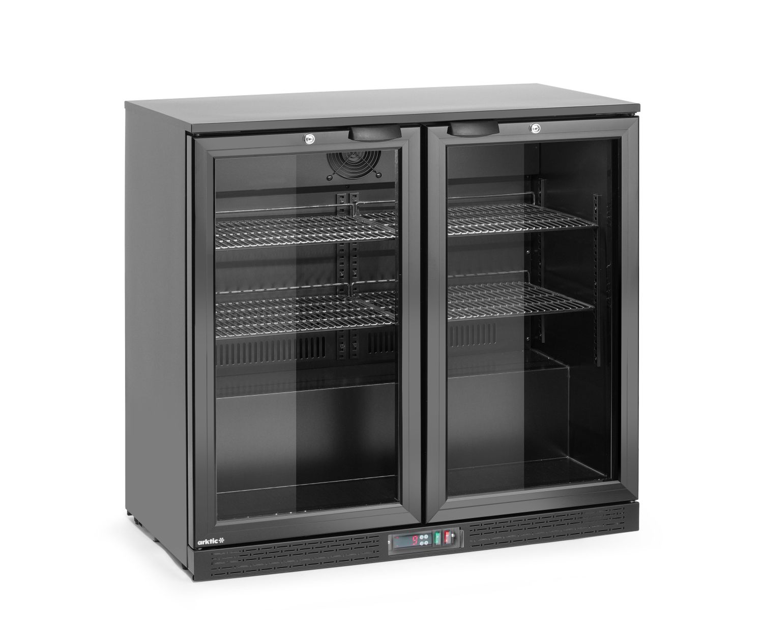 Barová chladnička dvojdverová, Arktic, 158L, Čierna, 220-240V/160W, 900x530x(H)870mm