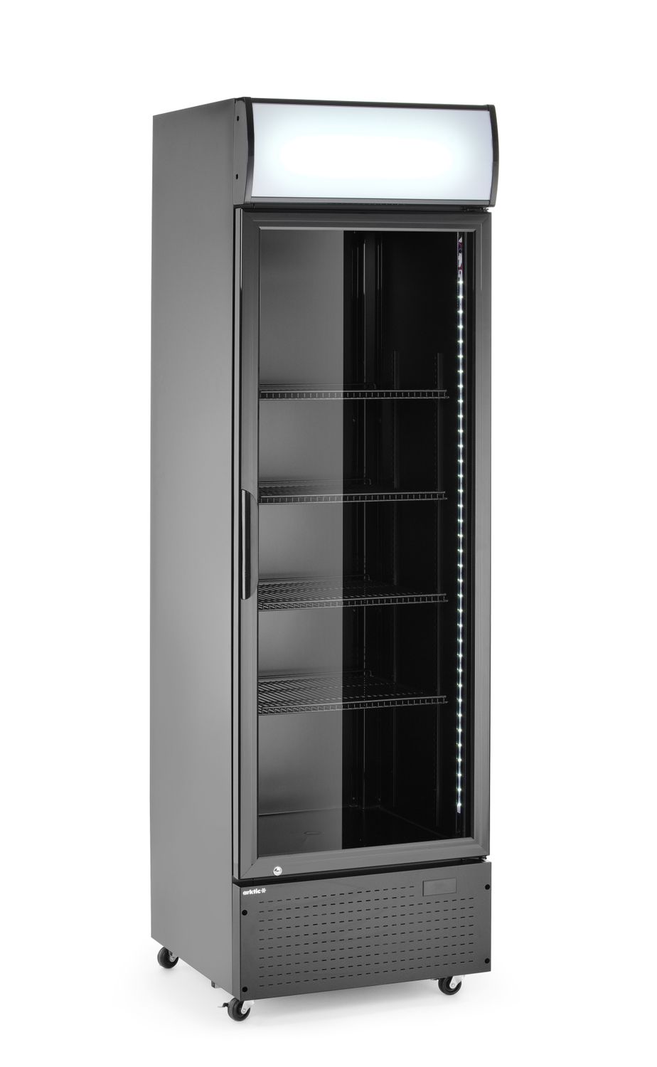 Barová chladnička s podsvieteným panelom, jednodverová, Arktic, 254L, Čierna, 220-240V/250W, 578x605x(H)1980mm