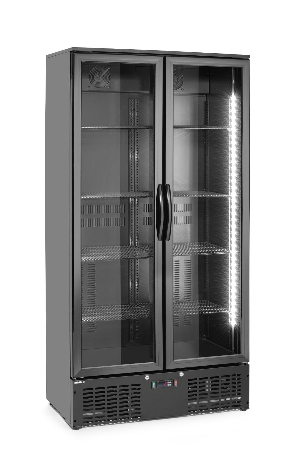 Barová chladnička dvojdverová, Arktic, 384L, Čierna, 220-240V/365W, 900x530x(H)1820mm